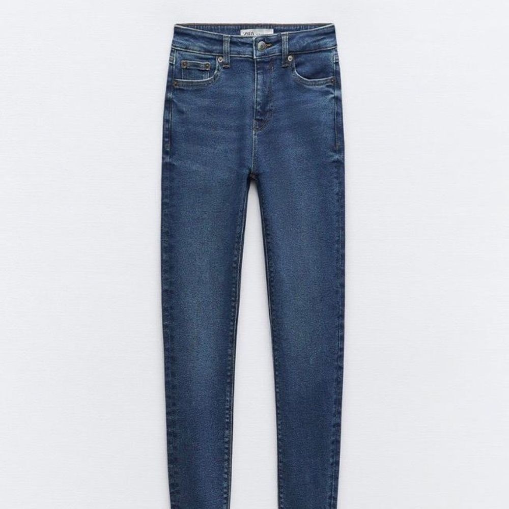 Blue Mid-Rise '80s Skinny Jeans, Zara, Size 34 (US 2), Perfect Condition